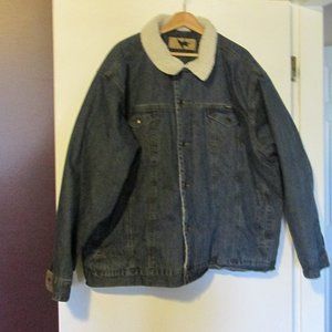 Men's XXL Wrangler Fleece lined Denim Coat